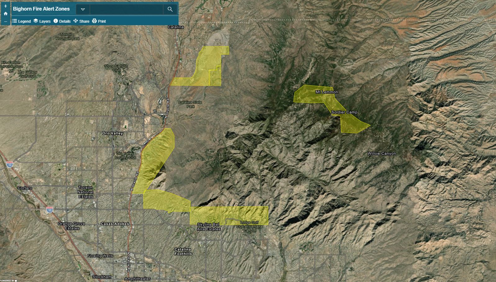 Bighorn Fire Map